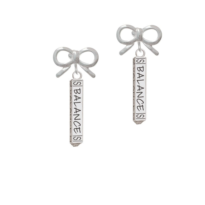 Balance Bar Crystal Clip On Earrings Image 9