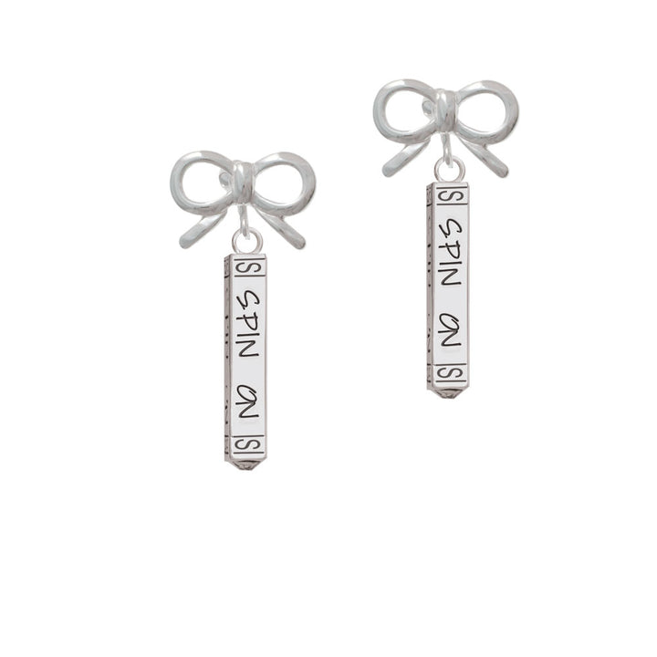 Spin On Bar Crystal Clip On Earrings Image 9