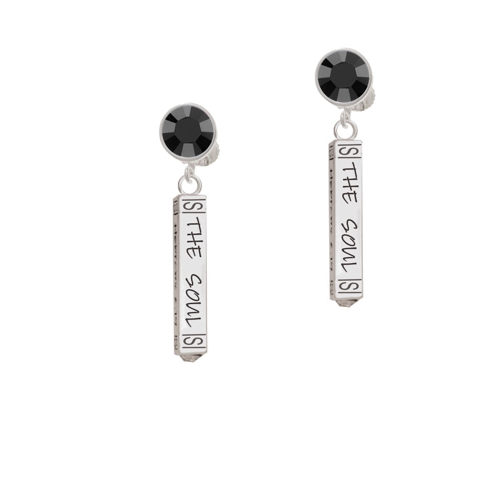 Hope Anchors the Soul Bar Crystal Clip On Earrings Image 3