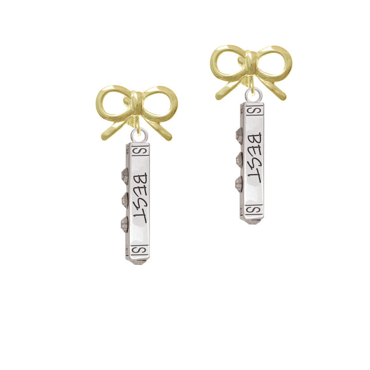 Best Friends Forever Bar Crystal Clip On Earrings Image 10