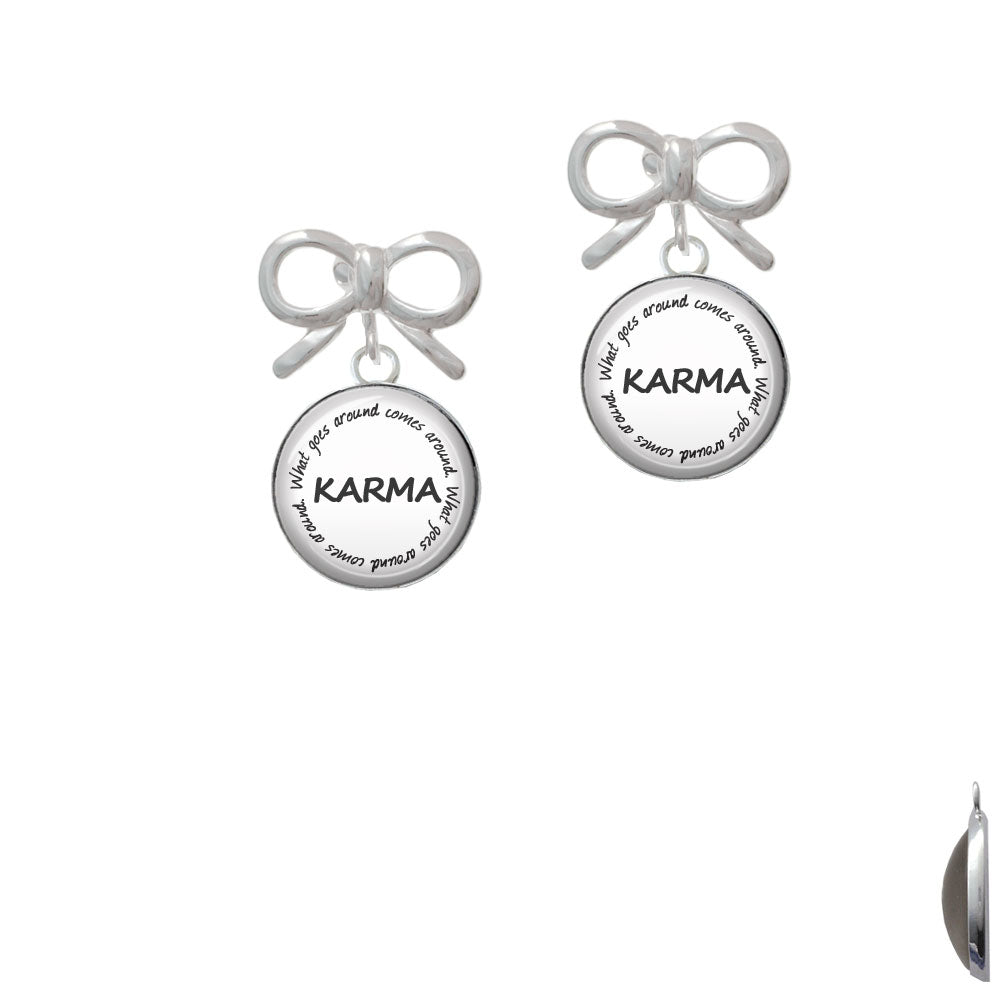 Domed Karma Crystal Clip On Earrings Image 9