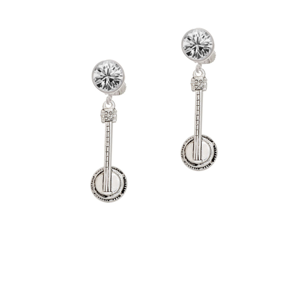 Banjo Crystal Clip On Earrings Image 2