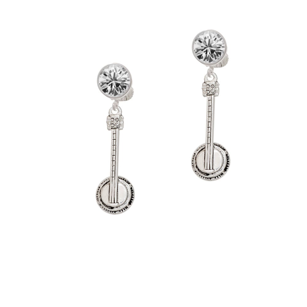 Banjo Crystal Clip On Earrings Image 1