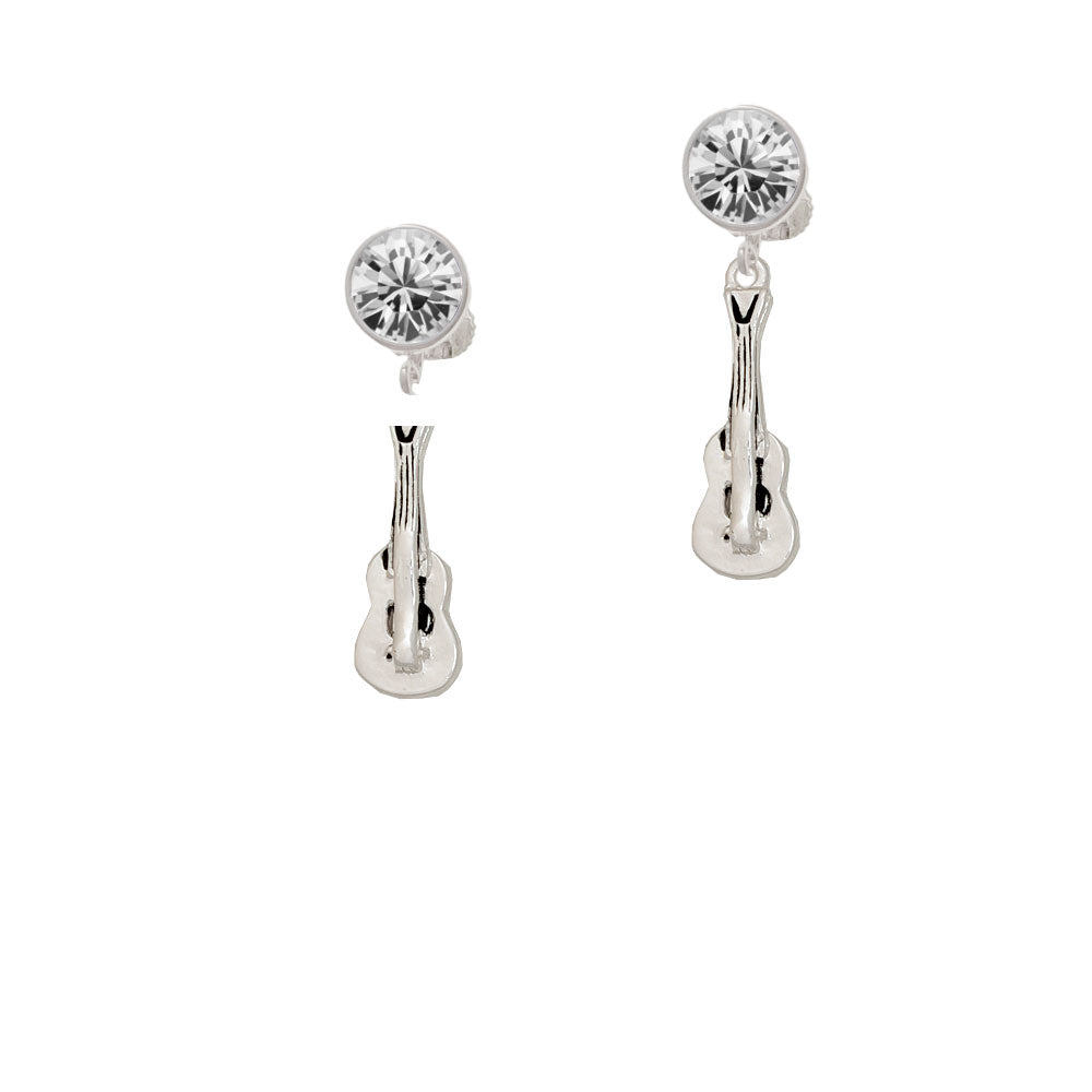 Guitar Crystal Clip On Earrings Image 2