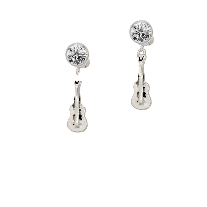 Guitar Crystal Clip On Earrings Image 1