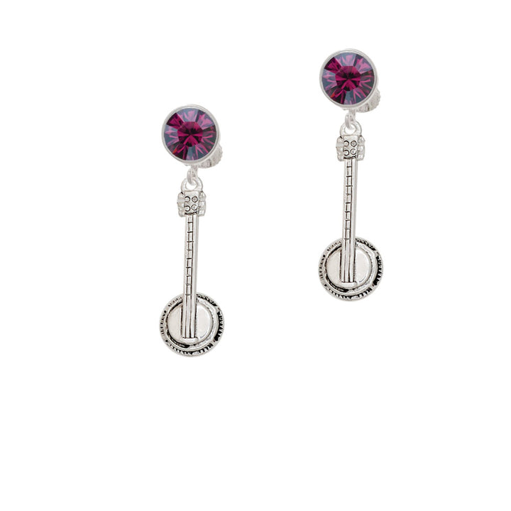 Banjo Crystal Clip On Earrings Image 8