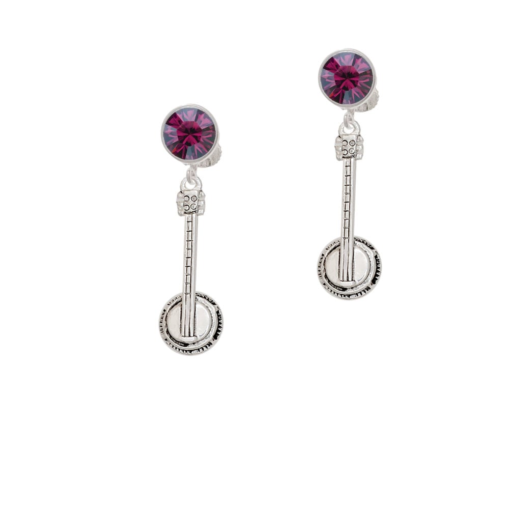 Banjo Crystal Clip On Earrings Image 1