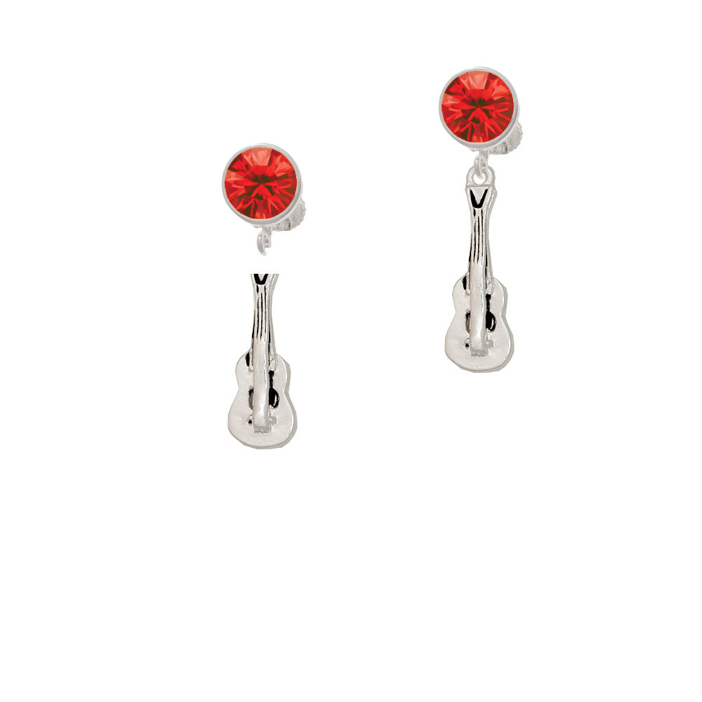 Guitar Crystal Clip On Earrings Image 4