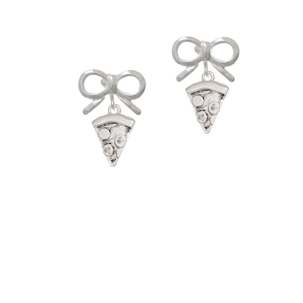 Pizza Slice Crystal Clip On Earrings Image 9