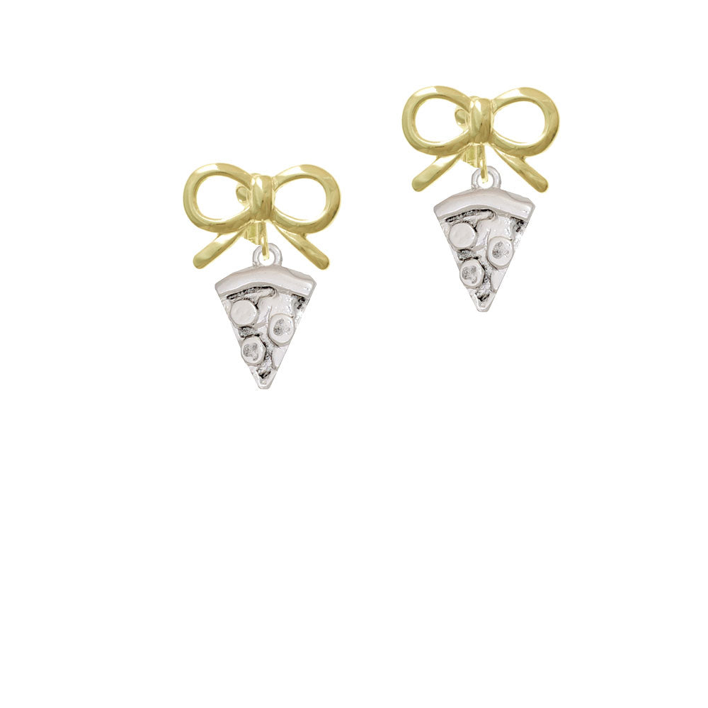 Pizza Slice Crystal Clip On Earrings Image 10