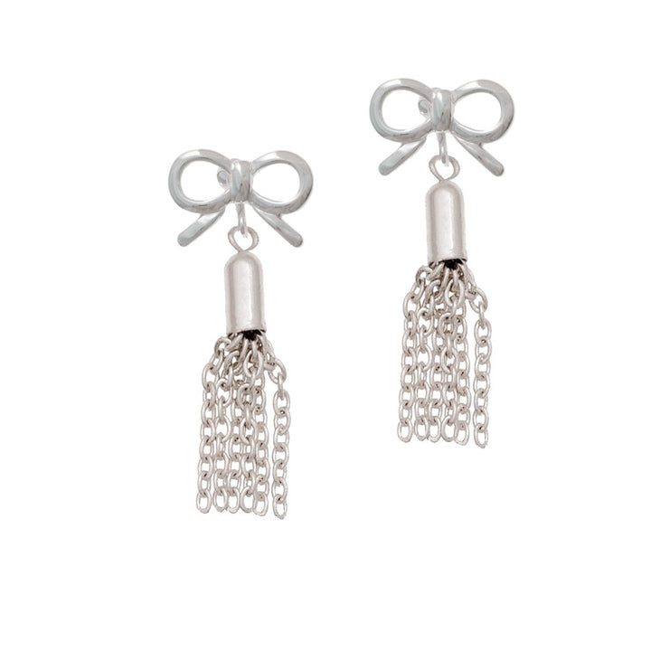 Small Tassel Crystal Clip On Earrings Image 9