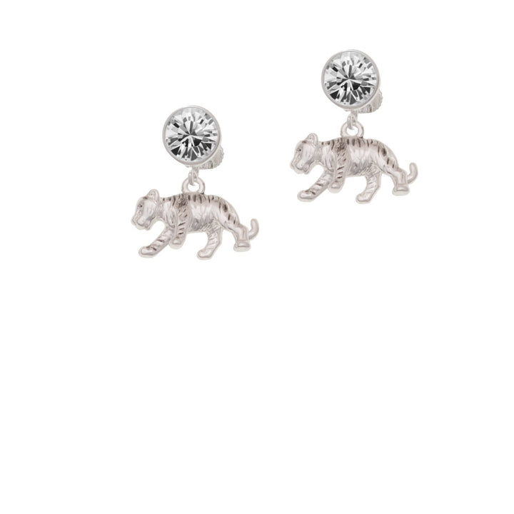 Tiger Cub Crystal Clip On Earrings Image 2