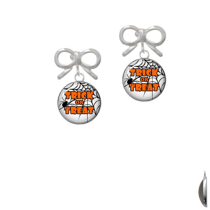 Domed Trick or Treat Crystal Clip On Earrings Image 9