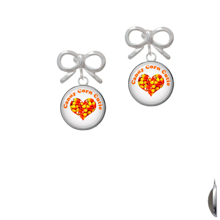 Domed Candy Corn Cutie Crystal Clip On Earrings Image 9