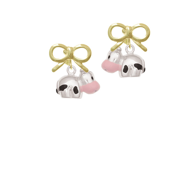 Spotted Cow Crystal Clip On Earrings Image 10