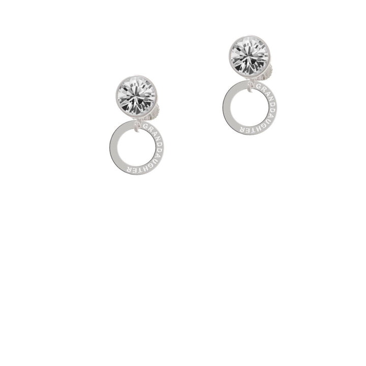 Granddaughter Eternity Ring Crystal Clip On Earrings Image 2