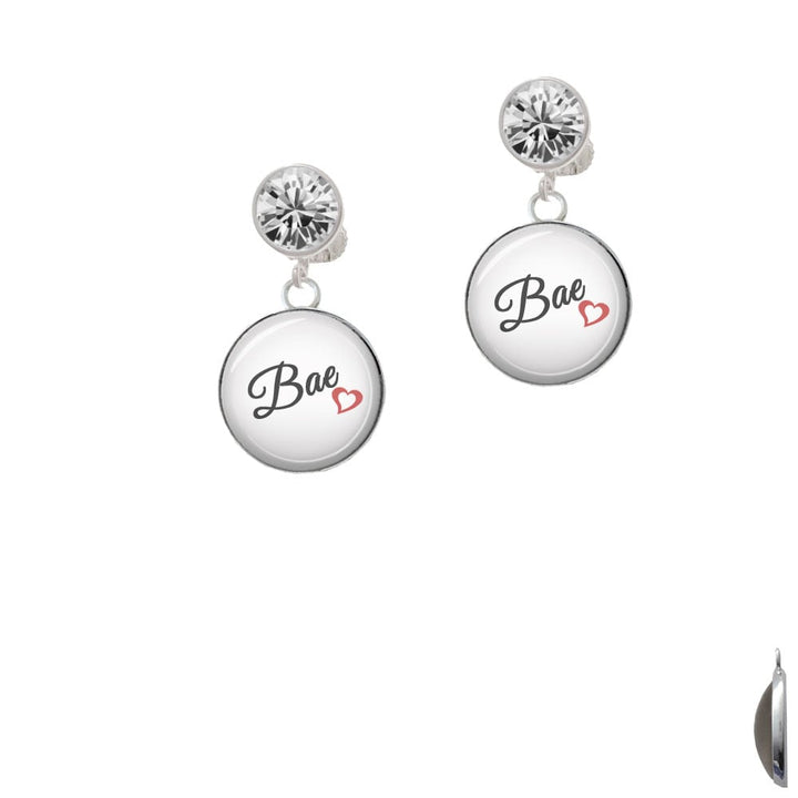 Domed Bae Crystal Clip On Earrings Image 1