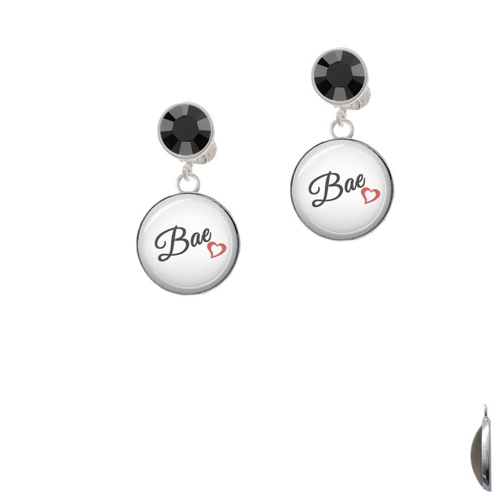 Domed Bae Crystal Clip On Earrings Image 1