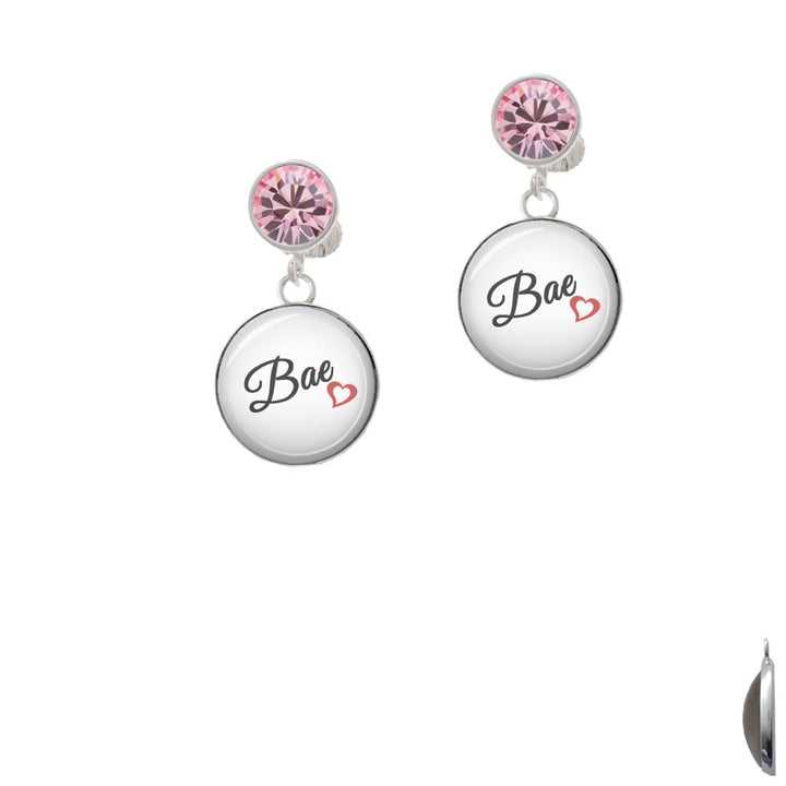 Domed Bae Crystal Clip On Earrings Image 1