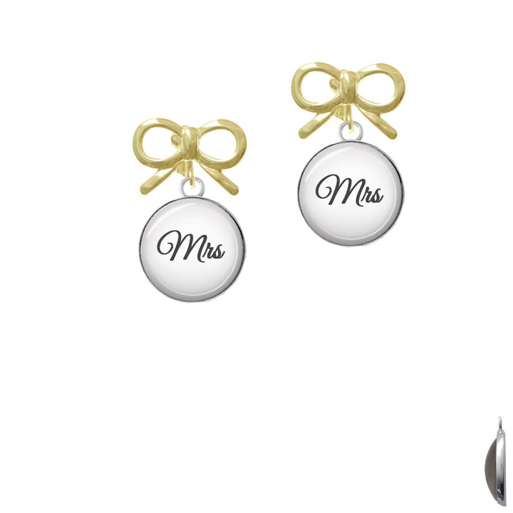 Domed Mrs. Crystal Clip On Earrings Image 10