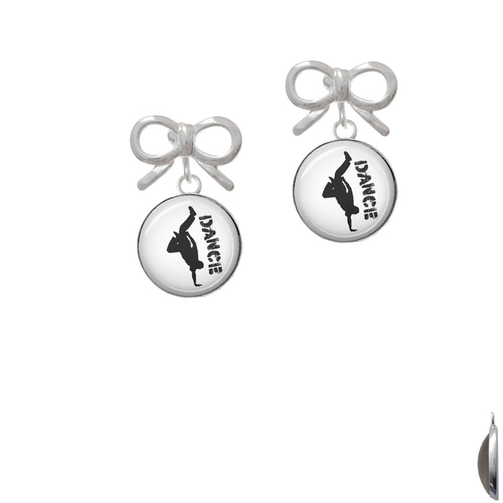 Domed Hip Hop Handstand Dance Crystal Clip On Earrings Image 9