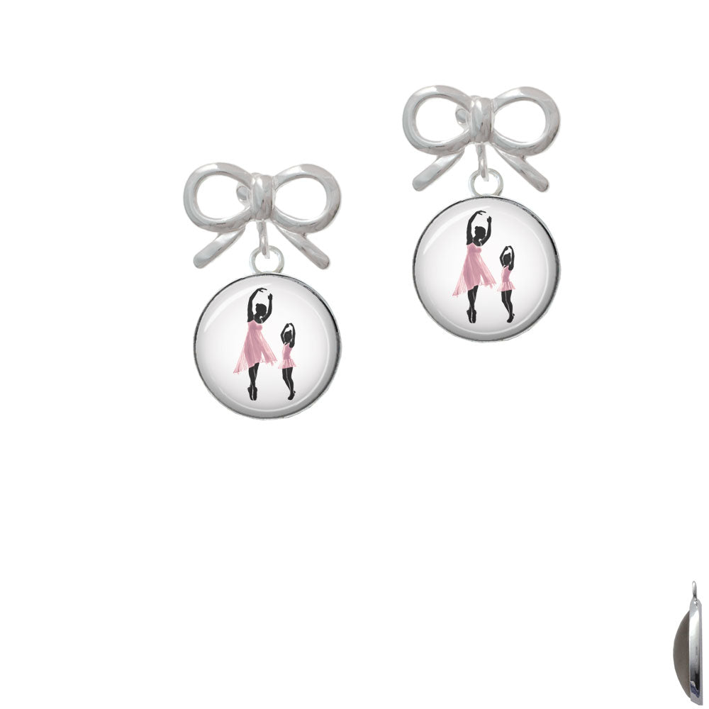 Domed Ballet Dance Instructor Crystal Clip On Earrings Image 9