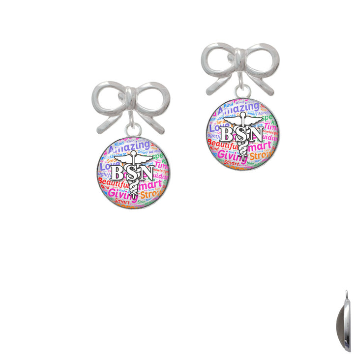 Domed Multi Color BSN Crystal Clip On Earrings Image 9