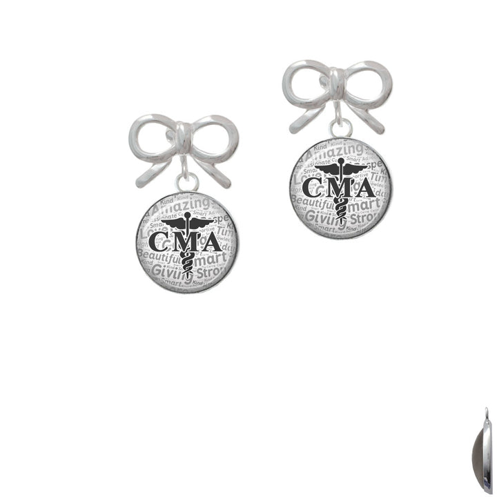 Domed Black CMA Crystal Clip On Earrings Image 9