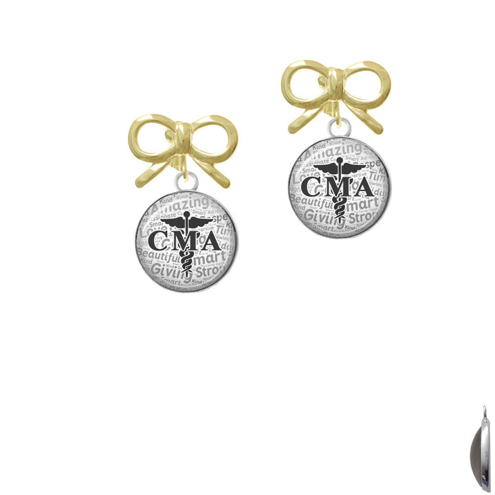 Domed Black CMA Crystal Clip On Earrings Image 10