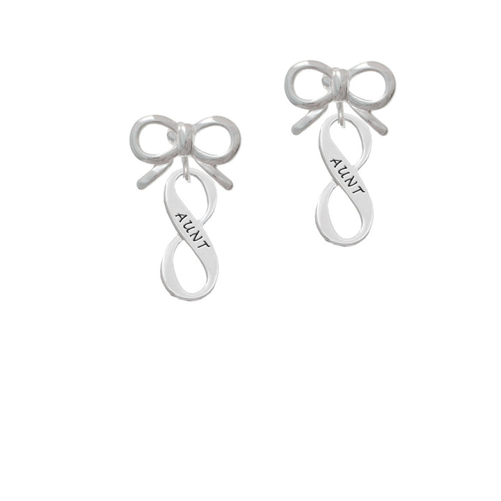 Aunt Infinity Sign Crystal Clip On Earrings Image 9