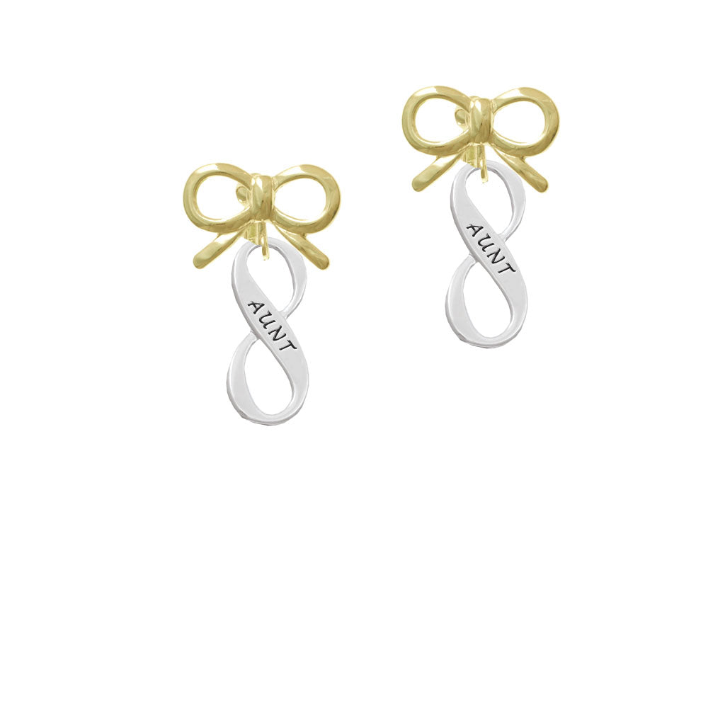 Aunt Infinity Sign Crystal Clip On Earrings Image 10