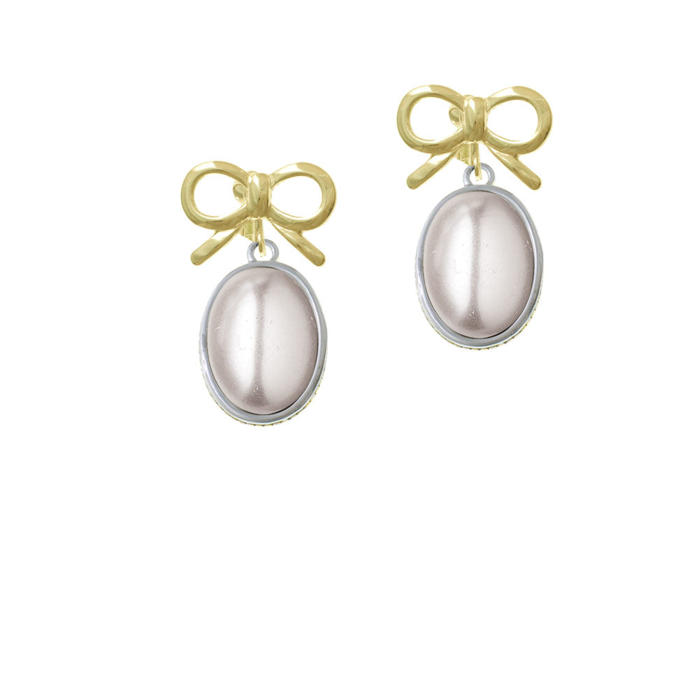 Small Gray Imitation Pearl Crystal Clip On Earrings Image 10