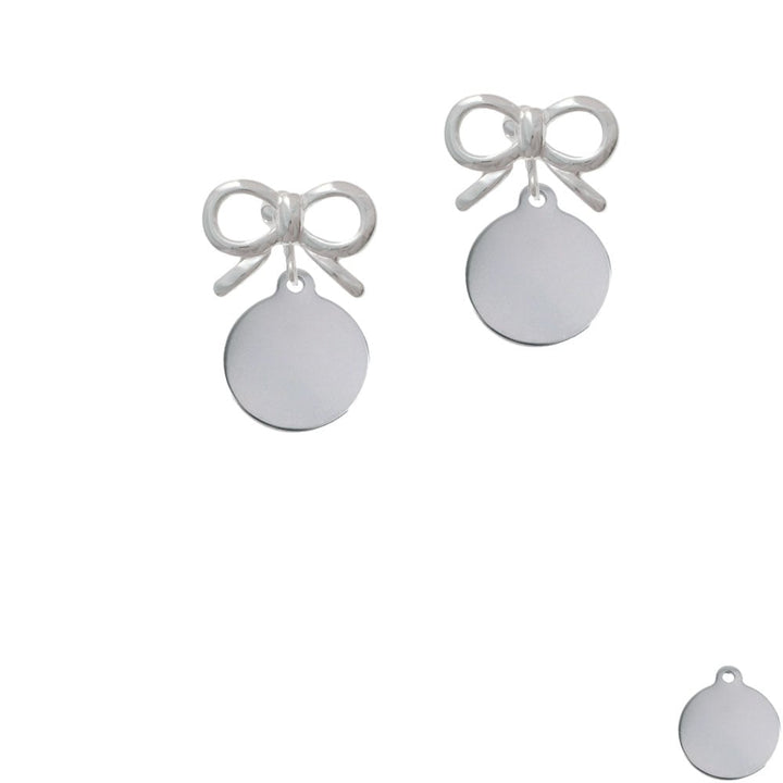 Stainless Steel Disc Crystal Clip On Earrings Image 9