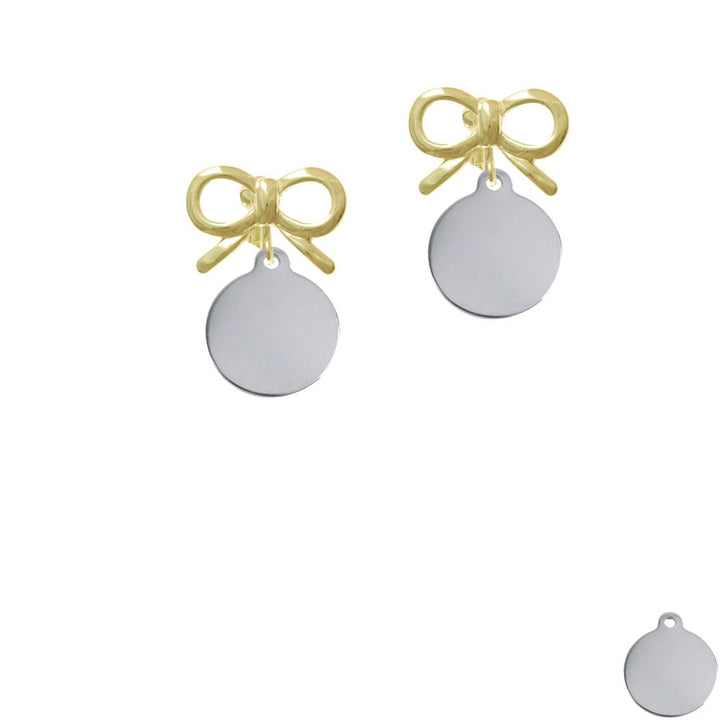 Stainless Steel Disc Crystal Clip On Earrings Image 10