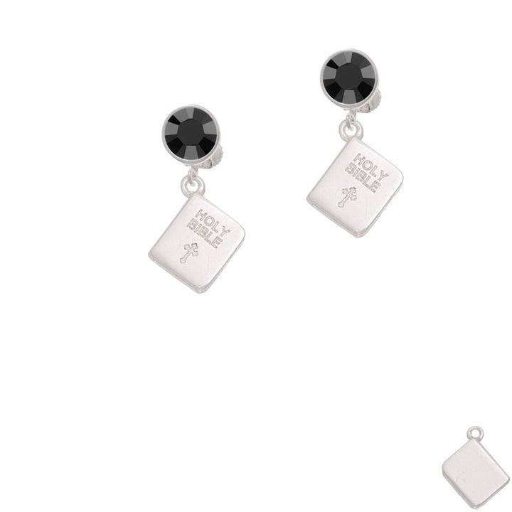 Holy Bible Crystal Clip On Earrings Image 3