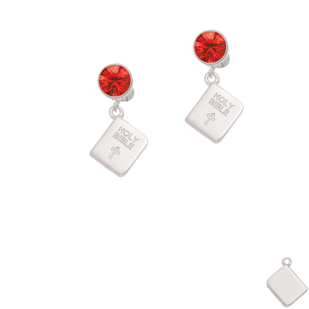 Holy Bible Crystal Clip On Earrings Image 4