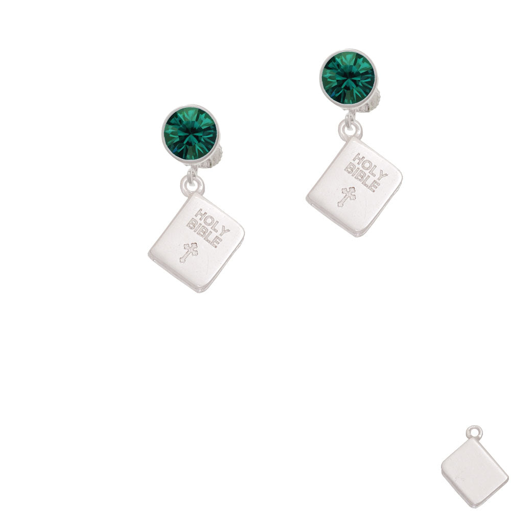 Holy Bible Crystal Clip On Earrings Image 6