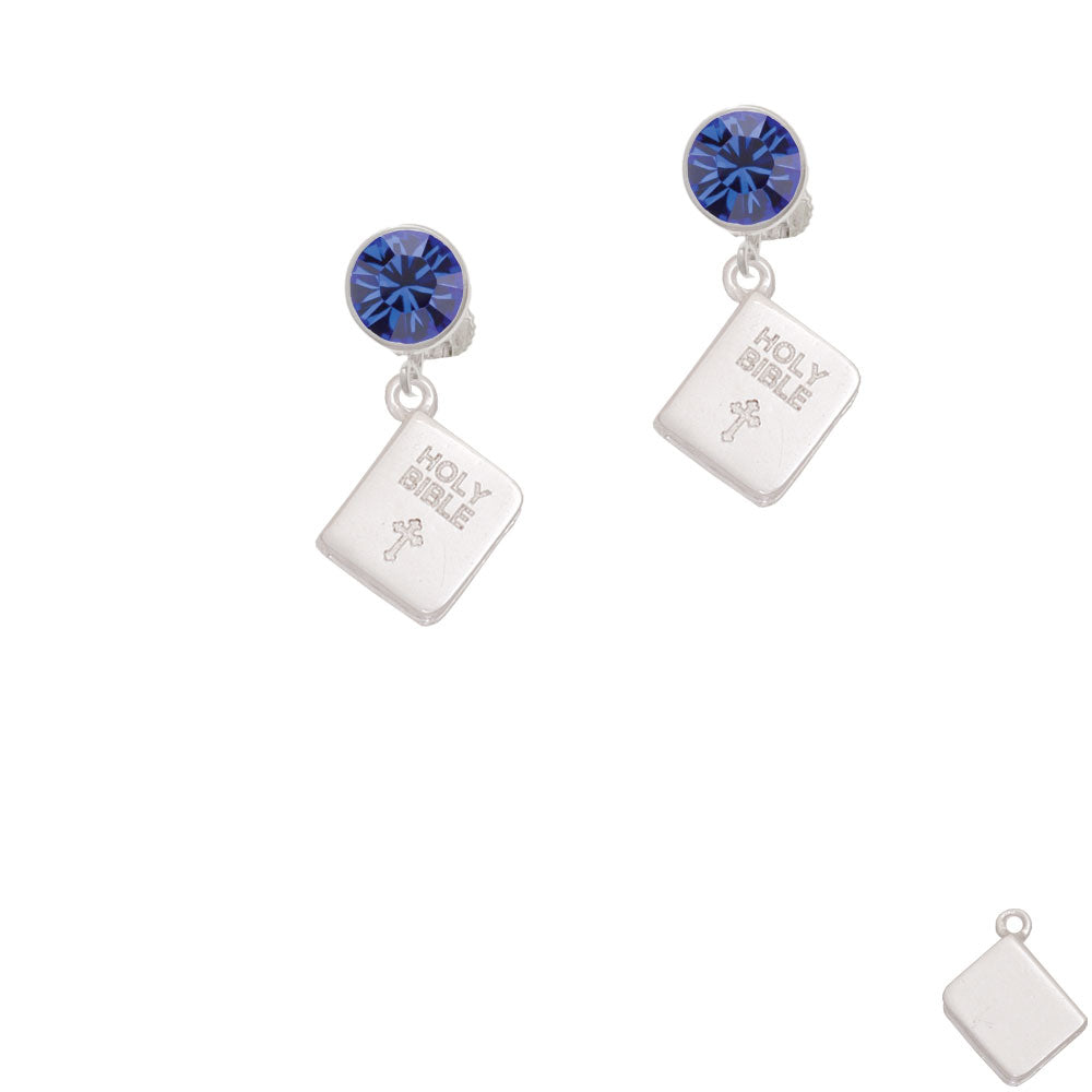 Holy Bible Crystal Clip On Earrings Image 7