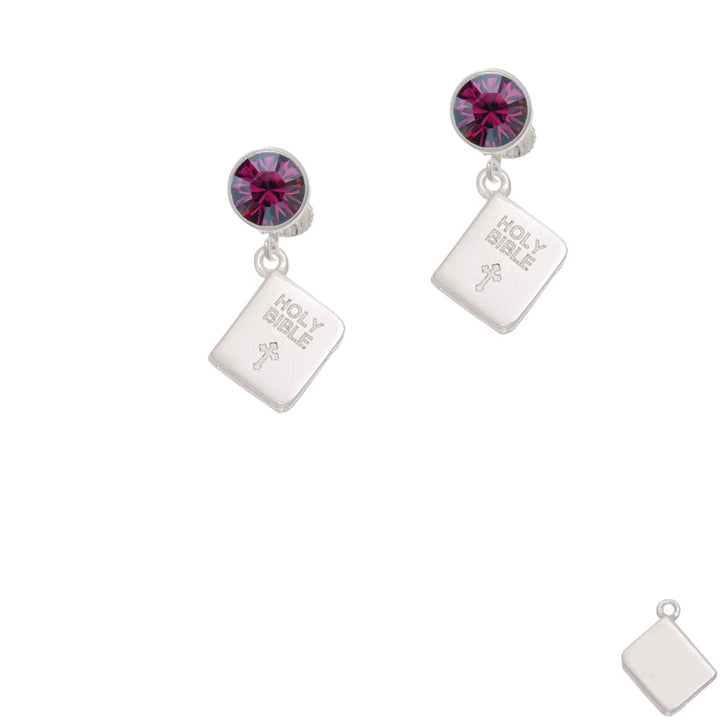 Holy Bible Crystal Clip On Earrings Image 8