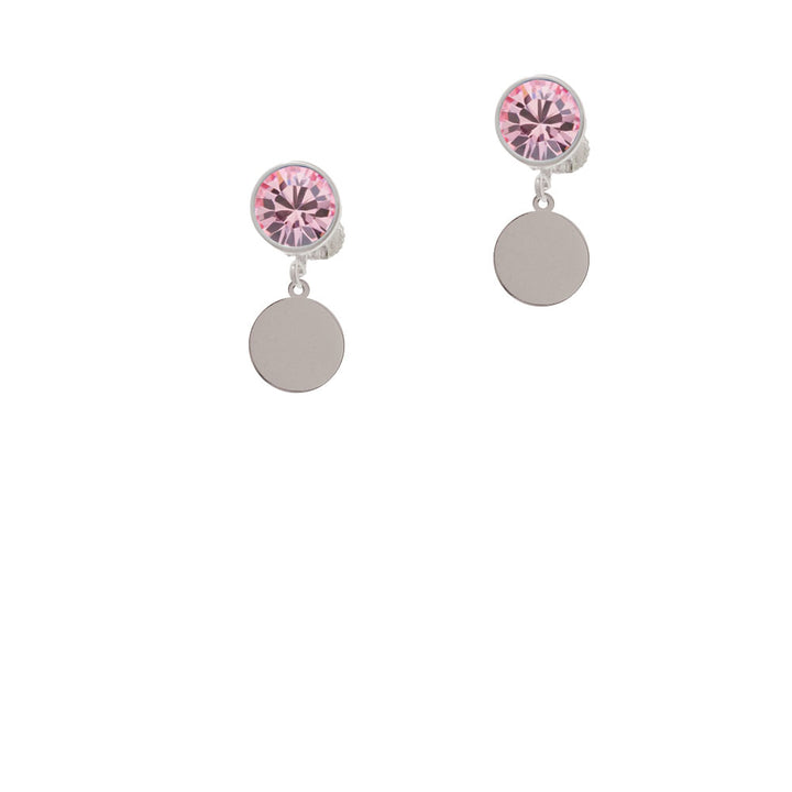 10mm Blank Disc Crystal Clip On Earrings Image 4