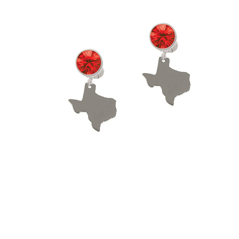 Blank Texas 2/3" Crystal Clip On Earrings Image 4