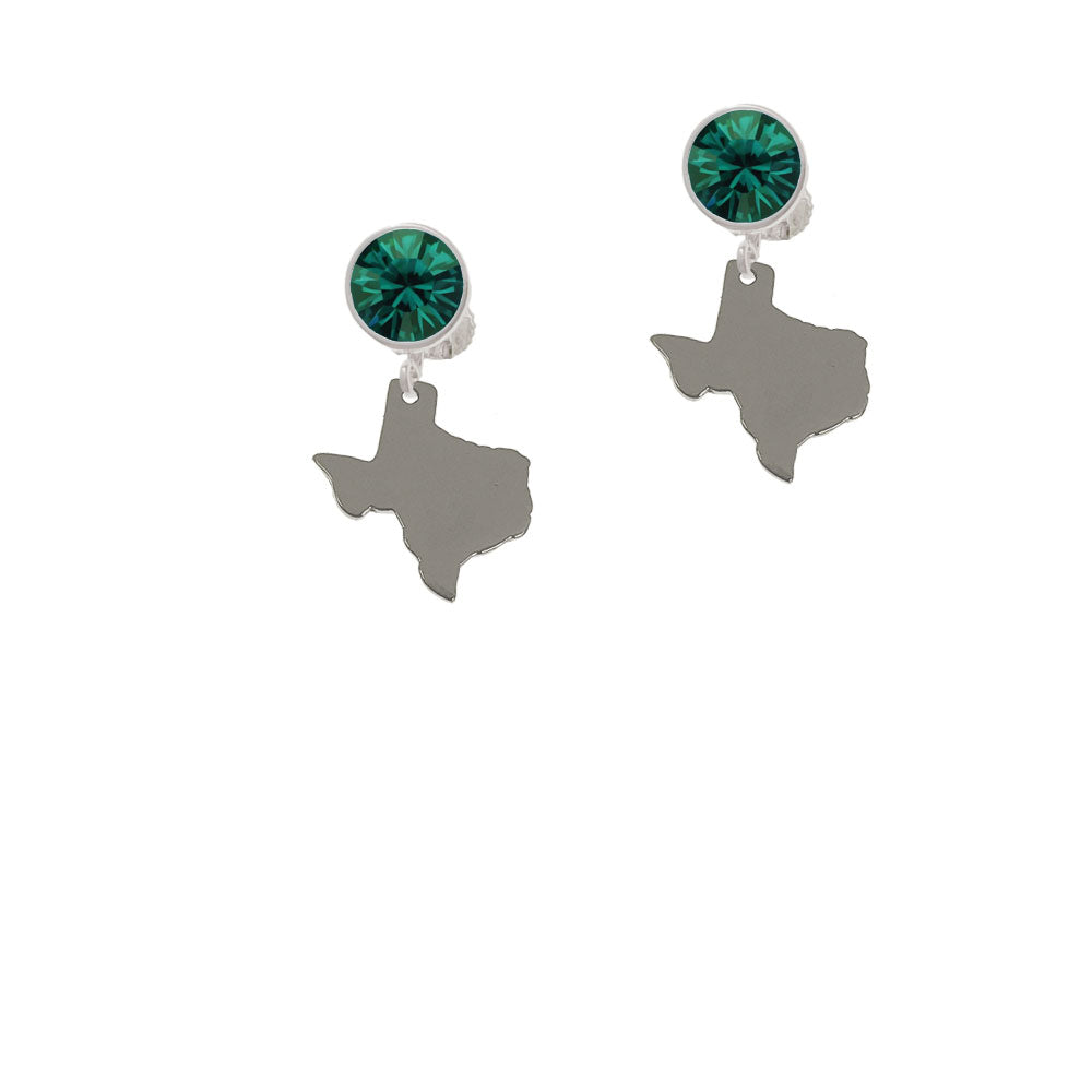 Blank Texas 2/3" Crystal Clip On Earrings Image 6