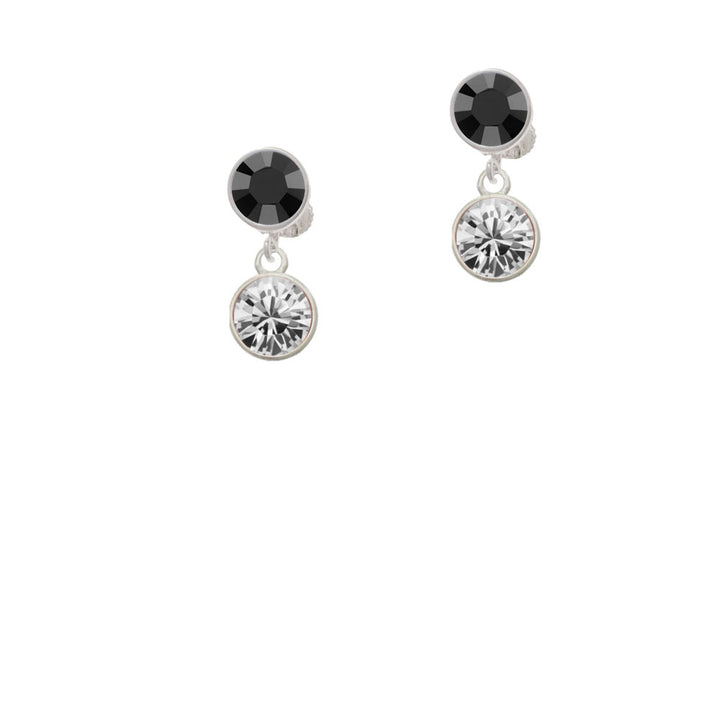 10mm Clear Oktant Crystal Drop Crystal Clip On Earrings Image 3