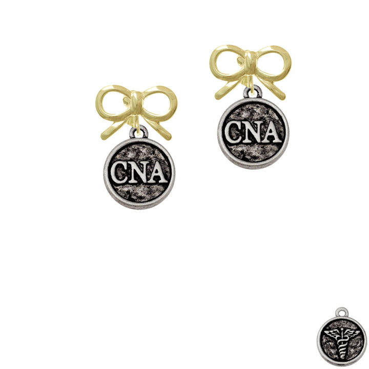 Nurse Caduceus Seal - CNA Crystal Clip On Earrings Image 10