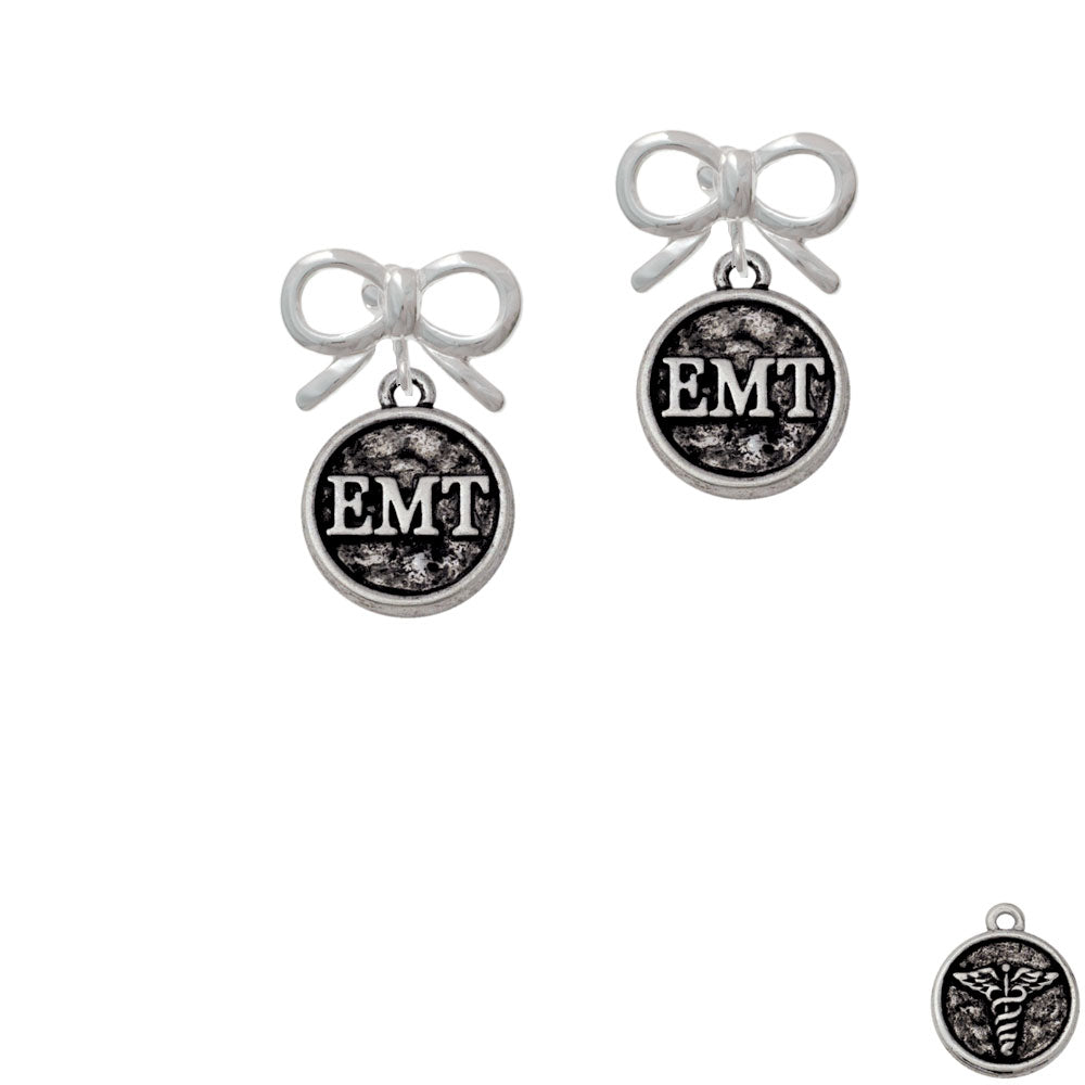 Medical Caduceus Seal - EMT Crystal Clip On Earrings Image 9