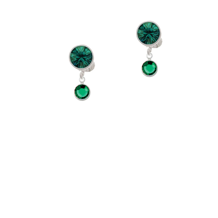 Crystal Green Channel Drop Crystal Clip On Earrings Image 6