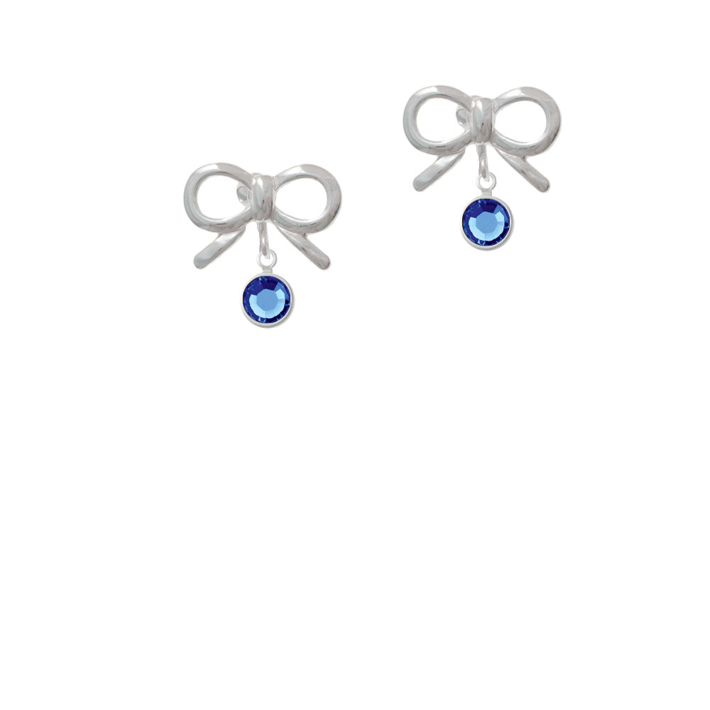 Crystal Blue Channel Drop Crystal Clip On Earrings Image 9