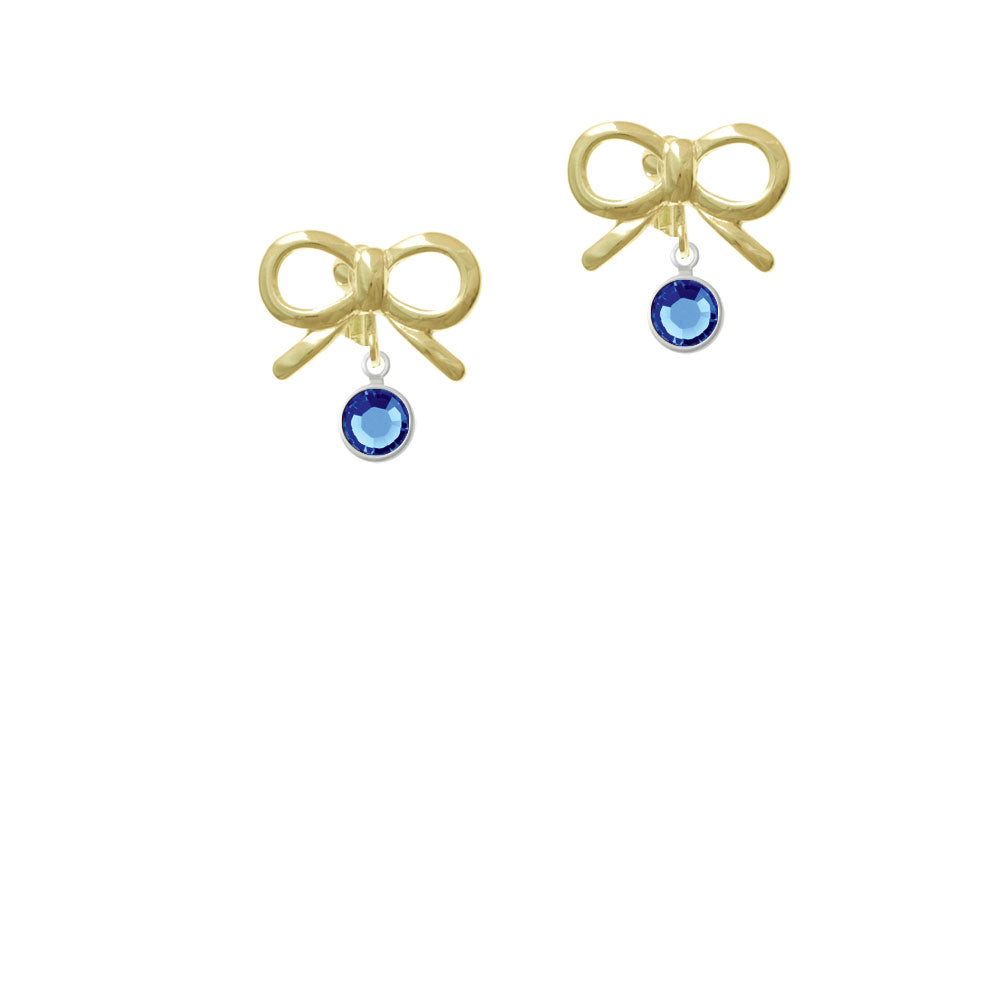 Crystal Blue Channel Drop Crystal Clip On Earrings Image 10