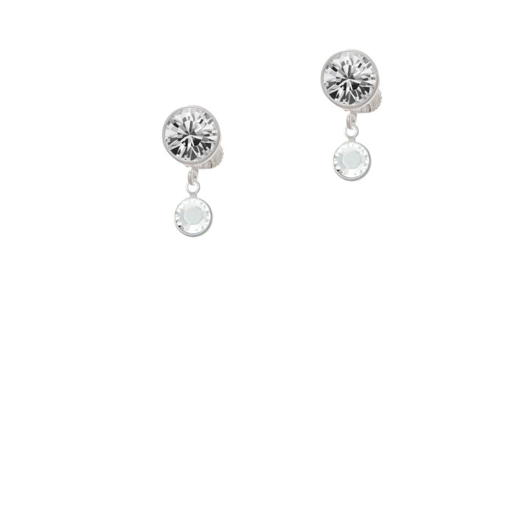 Crystal Clear Channel Drop Crystal Clip On Earrings Image 2