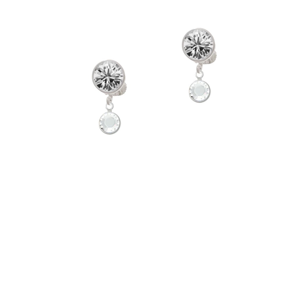 Crystal Clear Channel Drop Crystal Clip On Earrings Image 1